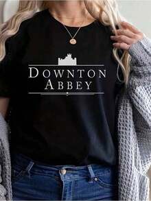 Camiseta de Downton Abbey, ropa de Downton Abbey, sudadera de regalo de Downton Show, Lady Mary Crawley, Watc22220 g Camiseta de algodón puro de 220g All-Purpose Cotton T-Shirt - UniS-ex - For Any ActivitySuitable for all people, whether woM-en or M-enhigh-quality durable fabric suitable for all seans,ft to the touch but built to lastBreathabletops woM.en fall outfiT.S for woM.en vaC.Ation outfiT.S woM.en halloween costume - Negro - Ver 2