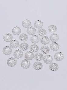 100pcs 7-9mm Flower Shaped Bead Caps, Ideal For DIY Necklace, Bracelet, Jewelry Making Materials - Receptacle - View 12