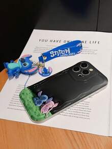 Disney Lilo And Stitch Phone Case : 3D Fluffy Pattern Border Protector Phone Soft Phone Case With A Free Cute Stitch Bracelet Chain Lanyard, Stitch, Lilo, Angel, For Apple 17 Promax 17 Pro 16 15 14 13 12 11 Pro Max XS Max X XR Soft Cover Summer Phone Case - 白色 - 查看 5