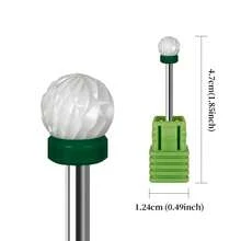 1 Mũi khoan móng tay bằng gốm, chuôi 3/32" dùng để tháo móng gel - Nhiều màu - Xem 14