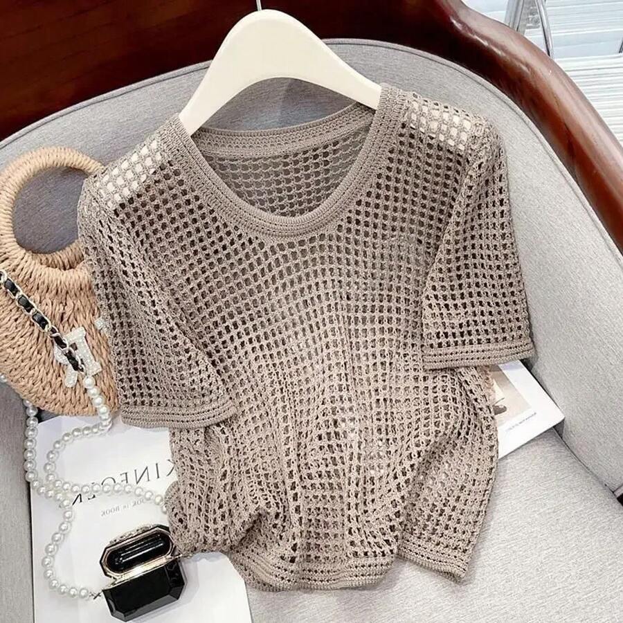 Plus Size Sweaters - Khaki - View 1