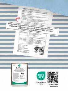 HONEYMOON 2/3件組 藍色條紋花卉蕾絲被套組（2件組=1件被套+1件枕套；3件組=1件被套+2件枕套）－100%聚酯纖維 INS風印花布料，柔軟透氣、抗皺、可機洗，枕套不含枕芯（不含被芯），T F Q K尺寸，適合居家與學校宿舍，返校必備，Oeko-Tex認證 - 彩色 - 查看 11