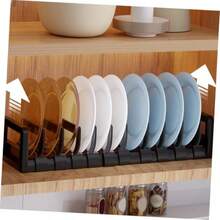BESTYASH 2 Piezas Organizador Ajustable para Platos y Utensilios con Drenaje Estante Multiusos para Cocina Resistente al Agua y de Limpiar Encimera - Multicolor - Ver 4