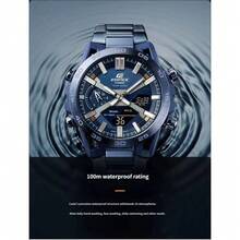 Casio Long-Tail Keywords: Blue Steel Band Watch, Sapphire Glass Watch, Solar Powered Smart Watch, Racing Style Men's Watch - one-size - View 3