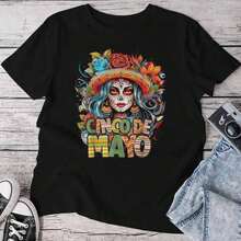 Cinco De Mayo Girl 2024 Mexican Fiesta 5 De Mayo Women T-Shirt - 黑色 - 查看 4
