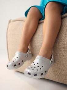Crocs Classic Glitter Clog K - 銀色閃光 - 查看 1