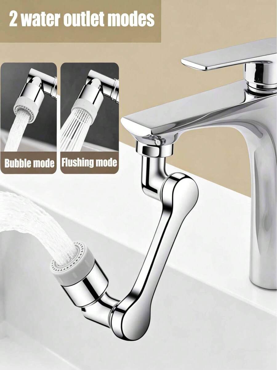 Extensor de grifo giratorio de 1440° resistente, diseño de brazo mecánico, fácil instalación, ajuste universal para uso doméstico, comercial o como regalo - Construcción de plástico resistente
