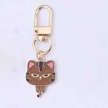 1pc Creative Fashionable Cute Diverse Cat Keychain, Street Style Holiday Party Gift For Friends And Family, Clothing, Car Keys, Bag Charm, Unisex Graduation Gift - Multicolor - View 9
