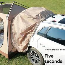 4-6 Person Trunk Camping Tent Multifunctional Outdoor Tent With Awning Quick To Set Up, Attaches To Your Car Trunk, Waterproof And Windproof, Easy To Assemble And Disassemble, Ideal For Road Trips, Outdoor Camping, And Picnics, Suitable For All Seasons - 彩色 - 查看 3