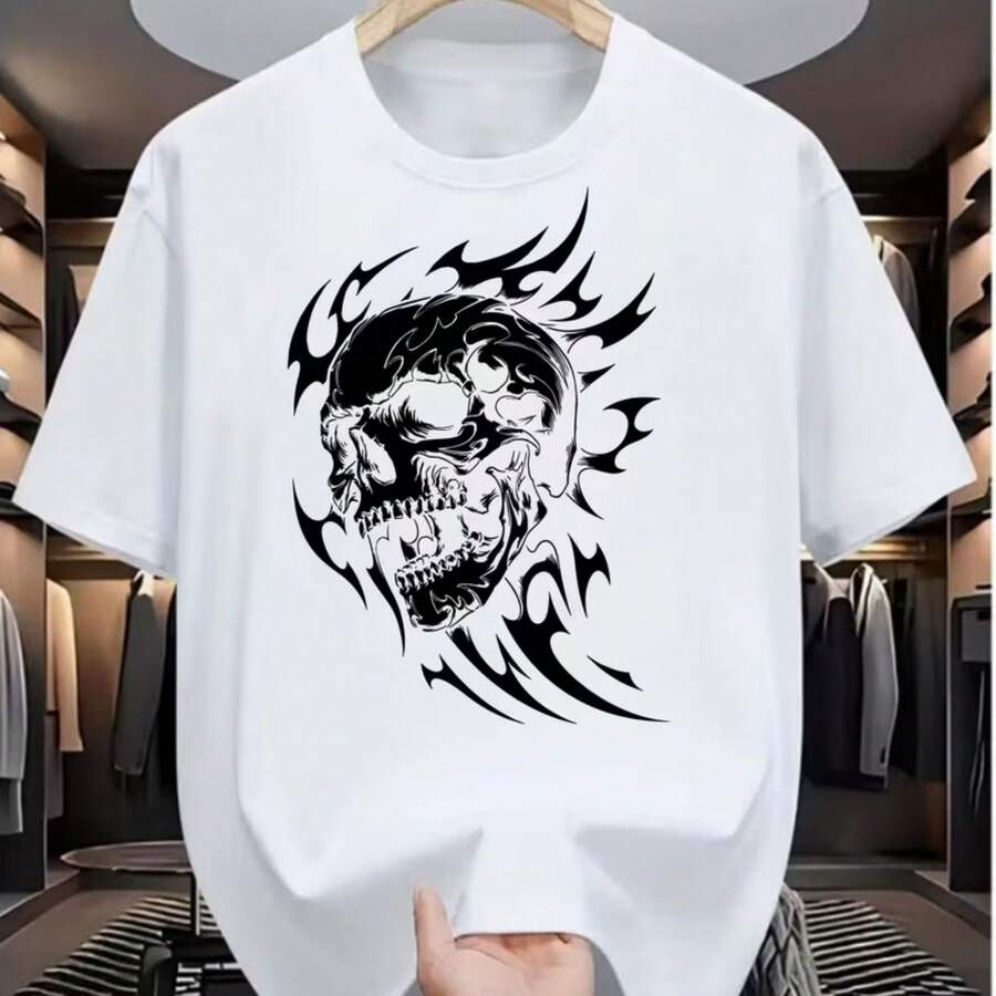 Camiseta impresa para hombres y mujeres - Blanco - Ver 1