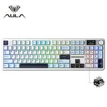Teclado mecánico inalámbrico Bluetooth AULA F108, interruptores intercambiables, pantalla inteligente TFT, retroiluminación RGB, personalizable de tamaño completo, teclado para juegos AULA F108 - Ver 8