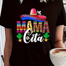 Camiseta Coreana Maita Cinco De Mayo con Estampado de Leopardo para Fiesta Mexicana o Día de la Madre - negro - Ver 7