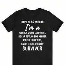 Funny Wooden Spoon Tee - Quirky Kitchen Humor - Black - View 8