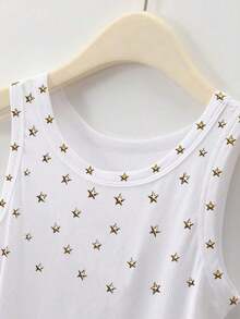 3 piezas Camiseta de mujer de cuello redondo con estampado gráfico de lemas de Brasil, Italia y España - Blanco 6 - Ver 4
