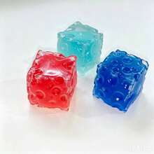 New 3-Color Transparent Cheese Squeeze Stress Relief Glacier Slow Rebound Fidget Toy, For Teens & Adults, Christmas Gift - Multicolor - View 3