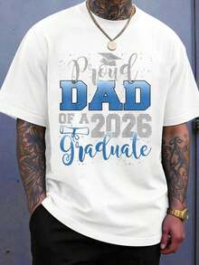Camiseta "Padre Orgulloso de un Graduado de 2026" Regalo de Graduación para Padre Celebración de la Clase Mayor - Blanco - Ver 9