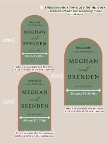 Welcome To Our Wedding Mirror Stickers - Wedding Logo Vinyl For Mirrors Or Acrylic - Personalized Wedding Vinyl Letters - Multicolor - View 6
