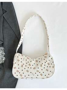 Minimalist Elegant Floral Shoulder Bag - Multicolor - View 13