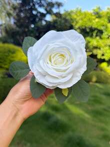1PC Elegant Rose Satin Bow Wedding Car Decoration, Trailing Ribbon Flower Ornament For Car Mirror/Door Handle, Romantic Bridal Wedding Party Decor - Multicolor - View 16