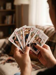 Personalisierte Foto-Spielkarten zum Vatertag, individuelle Familien-Erinnerungspoker-Deck mit Box, einzigartiges Geschenk für Vater/Großvater, personalisierte Familien-Pokerkarten, sentimentales Erinnerungsstück - Verschiedenfarbig - Übersicht 5