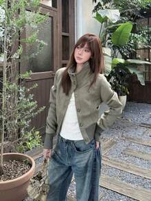 Women Jackets - Light Green - View 1
