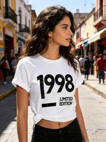 Limited Time Offer, Limited Quantity Available, Lightning, Women's Casual Shirt, Elegant, Women's Short Sleeve Sports T-Shirt, 1968 Limited Edition. - 白色 - 查看 2