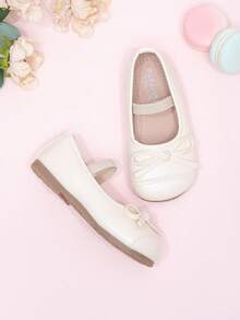New Korean Style Girls' Soft Sole Shoes With Bow, Anti-Slip Fashion Shoes For Toddlers - Beige - View 6
