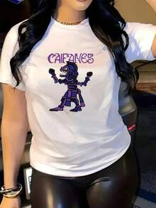 1 Women's Blouse, Beautiful Blouses For Women, Women's Clothing Sets, Caifanes Image T-Shirt, 180G, Black And White, Mexican Rock Band Print, High Quality Print On Round Neck, Basic Loose Fit, Breathable, Versatile, Machine Washable, Comfortable, Size S ~ 3XL, Essential Daily Casual Sporty For Summer. - 黑色 - 查看 8