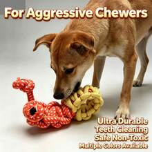 1PC Snail Shape Dog Chew Toy, Ultra Durable Indestructible Dog Rope Toy For Aggressive Chewers, Interactive Treat Pet Toy, Teeth Cleaning Dental Grinding Chew Toy For Small Medium Large Dogs, Indoor Outdoor Training Bite Resistant Puppy Entertainment Supplies - Multicolor - View 8