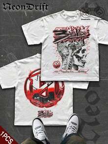 Camisetas unisex casuales de primera calidad, estilo Y2k, regalos divertidos para Halloween, Navidad y Acción de Gracias, con estampados originales. Camisetas de manga corta de algodón puro para hombre, cómodas y transpirables, ideales para uso casual al aire libre y en la calle, con cuello redondo. Una marca de moda de alta calidad, un regalo sorpresa para familiares y amigos. - Blanco 2 - Ver 6