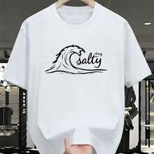 Camiseta impresa para hombres y mujeres - Blanco - Ver 1