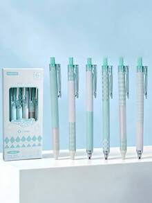 6pcs/Set Refreshing Neutral Pens, Student Stationery, Quick-Drying Smooth Retractable Pens For Office, School, Suitable For Students, Men And Women, Stationery, Drawing, Teachers, Classroom, Gifts For Birthday, Holiday, Back To School Essentials - Sets - View 3