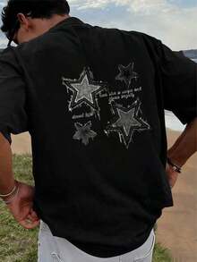 Men's T-Shirt, Men's Shirts, Men's Casual Tops, Men's Sportswear, Casual Sweatshirt, Men's Clothing - 黑色 - 查看 12