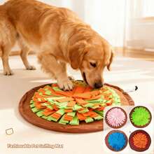 Adjustable Round Pet Snuffle Mat, Suitable For Cats And Dogs, Slow Feeder, Puzzle Toy, Chew-Resistant Scent Training Mat - Multicolor - View 12