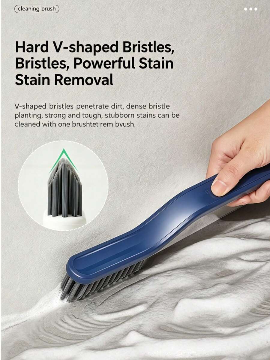 Bathroom Gap Brush, Bathroom & Kitchen Crevice Cleaning Brush, Multi-Function Window Slot & Groove Dust Brush With Stiff Bristles - Multicolor - View 1