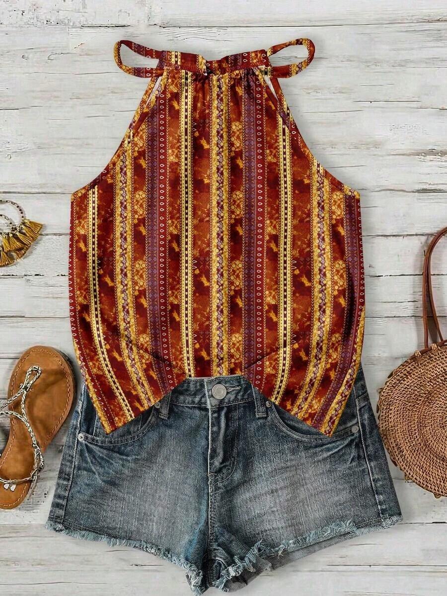 Camiseta de tirantes de algodón de unicolor y versátil para mujer, adecuada para primavera y verano - Multicolor 4 - Ver 1