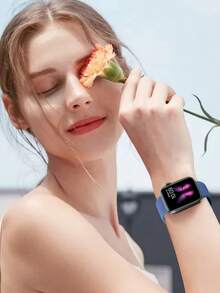 1 pieza Correa de reloj de silicona con hebilla de mariposa de unicolor, unisex, de moda y casual, compatible con Apple Watch de 38mm, 40mm, 41mm, 45mm, 46mm, 44mm, 42mm, 49mm, suave y cómoda, resistente al agua, compatible con Apple Watch Series SE8/7/6/5/4/3/2/1 como accesorio de repuesto para smartwatch - Azul mediterraneo - Ver 6