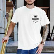 Camiseta de la Brigada de  de Princesas para Hombre, Camiseta del Reino Mágico, para Fiesta de Cumpleaños de Papá, Viajes Familiares, Camiseta con Estampado de Verano FQTL - Blanco - Ver 2