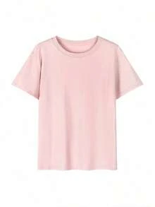Camiseta Casual para Mujer, Estampado de Anatomía del Cerebro y el Corazón, Corte Holgado y Extragrande, Estilo Urbano, Cuello Redondo, Manga Corta, Ideal para Viajes Diarios, Paseos por la Ciudad, Salidas de Verano, Reuniones con Amigos, Brunches de Fin de Semana - Rosa 2 - Ver 3