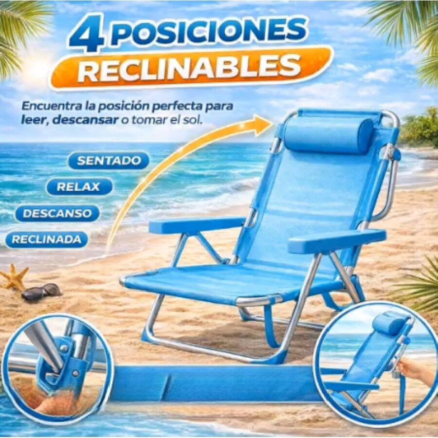 Sillas de playa - Celeste - Ver 1
