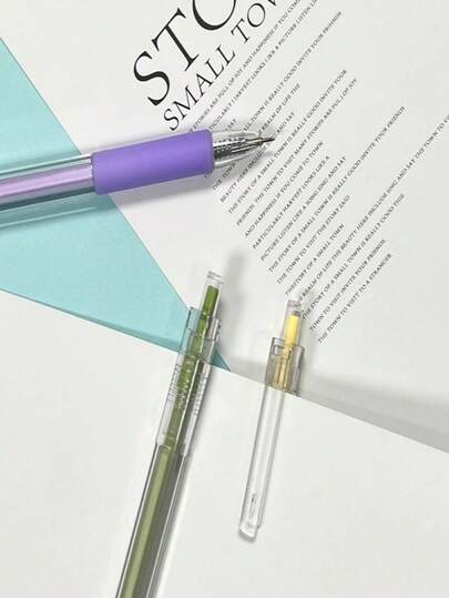 1pc Retractable Pen Cutter, Minimalist INS Style. Compact And Portable, Great For Scrapbooks, Stickers, Paper Art And Cutting Work. Push-Button Design For Blade Retraction, Easy To Carry And Store. Perfect For Office, Study And Handmade DIY Crafts.
