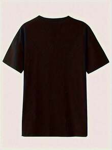 Camiseta de mujer con cita inspiradora, con la impresión "Más fuerte que la tormenta", mangas cortas cómodas, cuello redondo informal, adecuada para todas las estaciones, ropa para todas las estaciones.|Moda de Primavera y Verano|Impresión Duraderablusas para dama - Negro - Ver 4