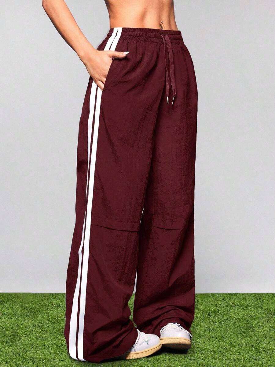 Pantalones deportivos de moda para mujer, aptos para el verano - Color caoba - Ver 1