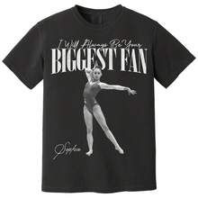 Gymnast T-Shirt, "I'll Always Be Your Most Loyal Fan," A Gift For Your Supportive Parents. Women's Shirts, Women's Sweatshirts, Women's Casual Sweater Blouse, Summer Prom Dresses - 黑色 - 查看 1