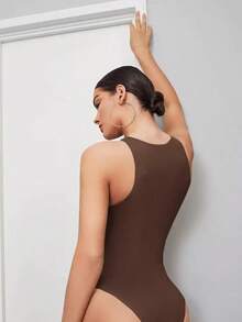 Body De Color Liso - Café integral - Ver 2