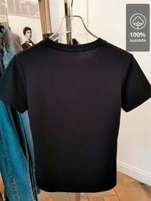 Love And Coffee Animal Print - 100% T-Shirt - Hitam - View 6