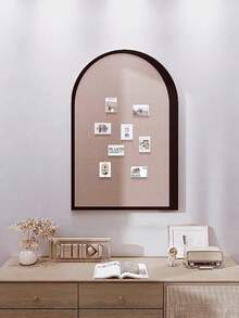 1pc Arched Felt Bulletin Board, Can Be Pinned On Wall For Notes, Office Message Board, Self-Adhesive Wall-Mounted Decorative Board, Removable Office/Classroom Bulletin Board, Reusable Creative Wall Notification And Task Board For Notes, Photo Posting, Poster Display, Desktop Organization, Holiday Decor, Wall Blemish Coverage, Schedule And Itinerary Planning, Learning Plan, Growth Record, Suitable For Bedroom/Study/Living Room/Office/Classroom/Dorm/Apartment - 1PC - View 4