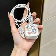 Funda protectora de cargador de 40W apta para iPhone 17, protector de cable de datos, cable enrollable para iPhone 17 Pro Max - transparente - Ver 2