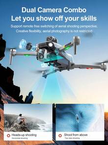 K19 MAX Brushless Drone With 4.5in Screen Remote, HD Dual Camera, 90° Adjustable Lens, Optical Flow Hover, Smart Obstacle Avoidance, Long Battery Life, Foldable RC Quadcopter For Outdoor Photography, Birthday & Christmas Gift - View 3