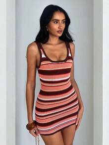 Women Sweater Dresses - Multicolor 8 - View 9